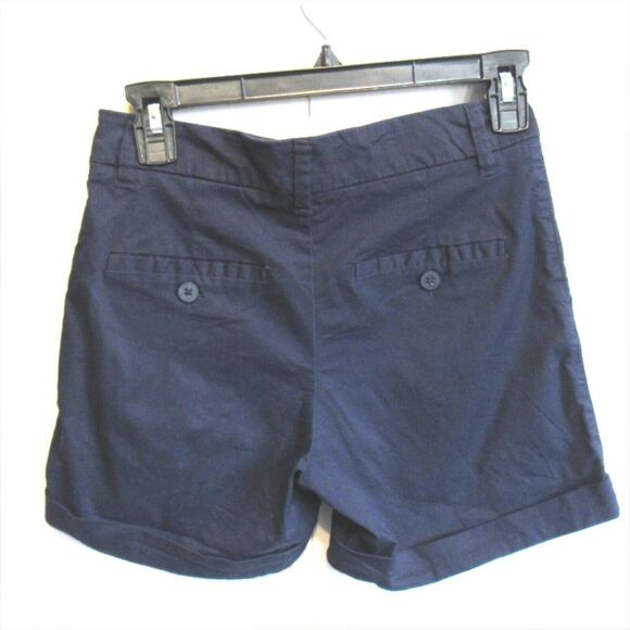 LOGG Womens Sz 2 Flat Front Chino Shorts Casual Walking Blue - Picture 9 of 11